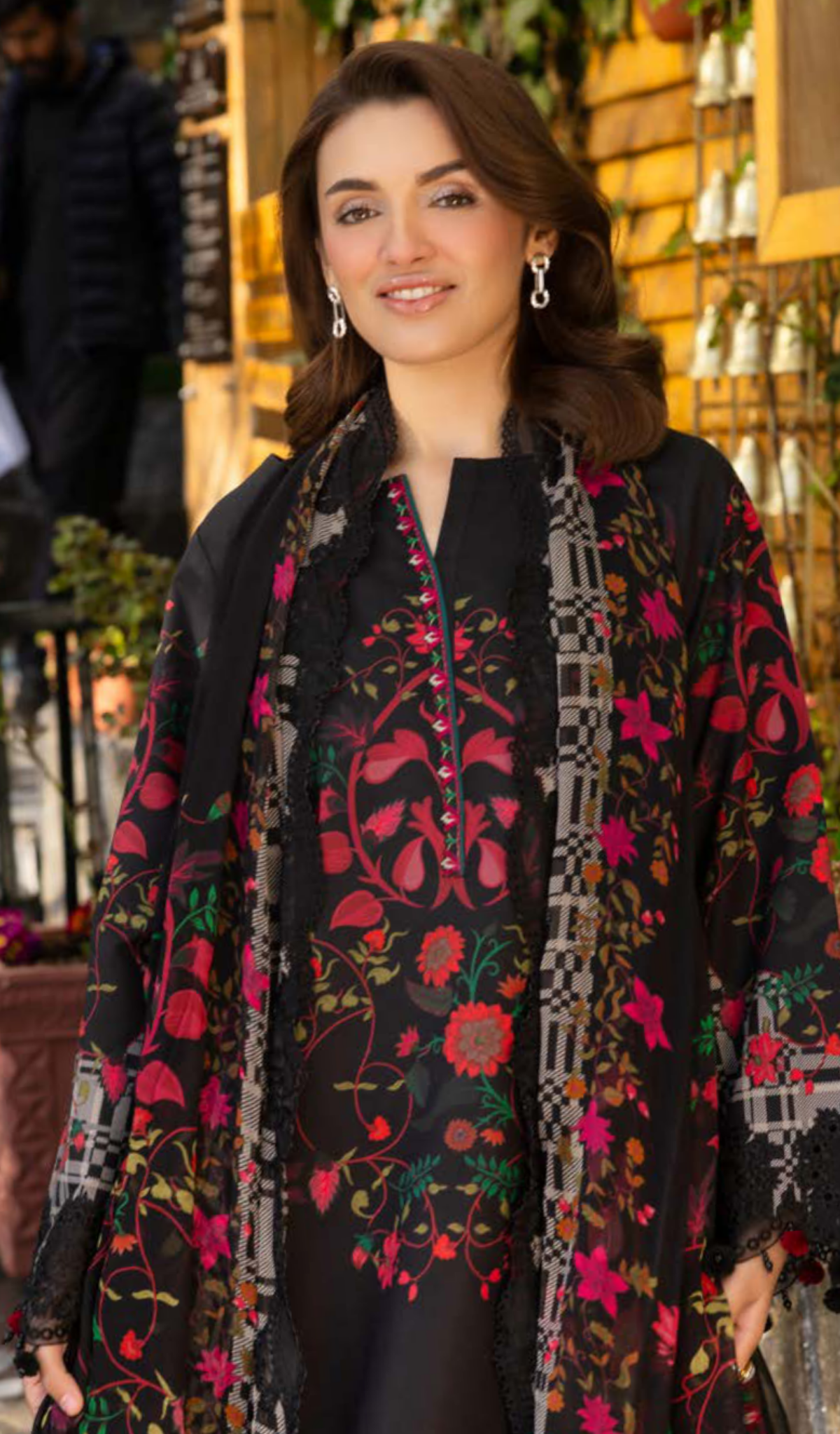 3 Piece Unstitched Embroidered Lawn - V2003