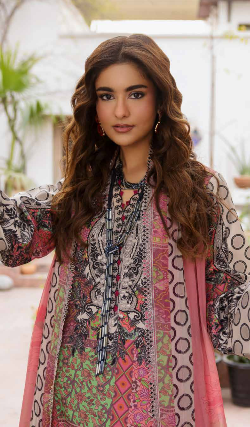 3 Piece Unstitched Embroidered Lawn - V1904