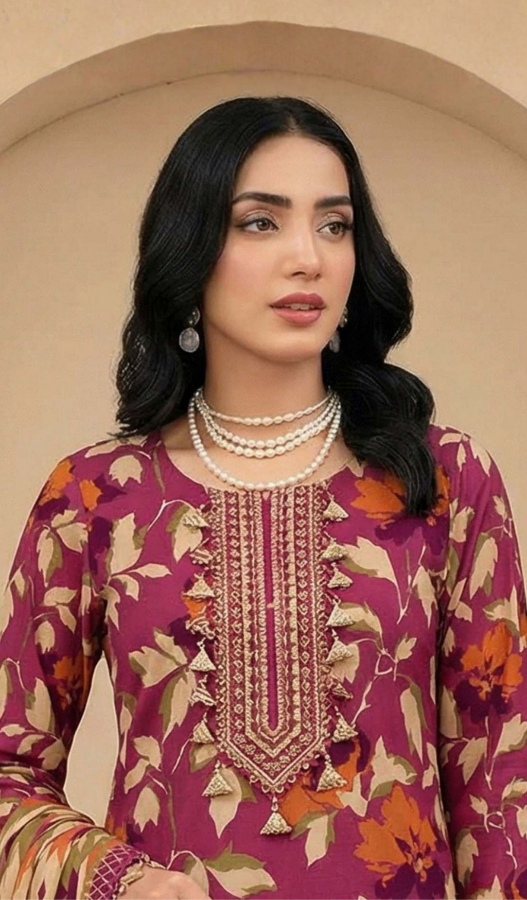 3 Piece Unstitched Digital Printed Lawn - V1604