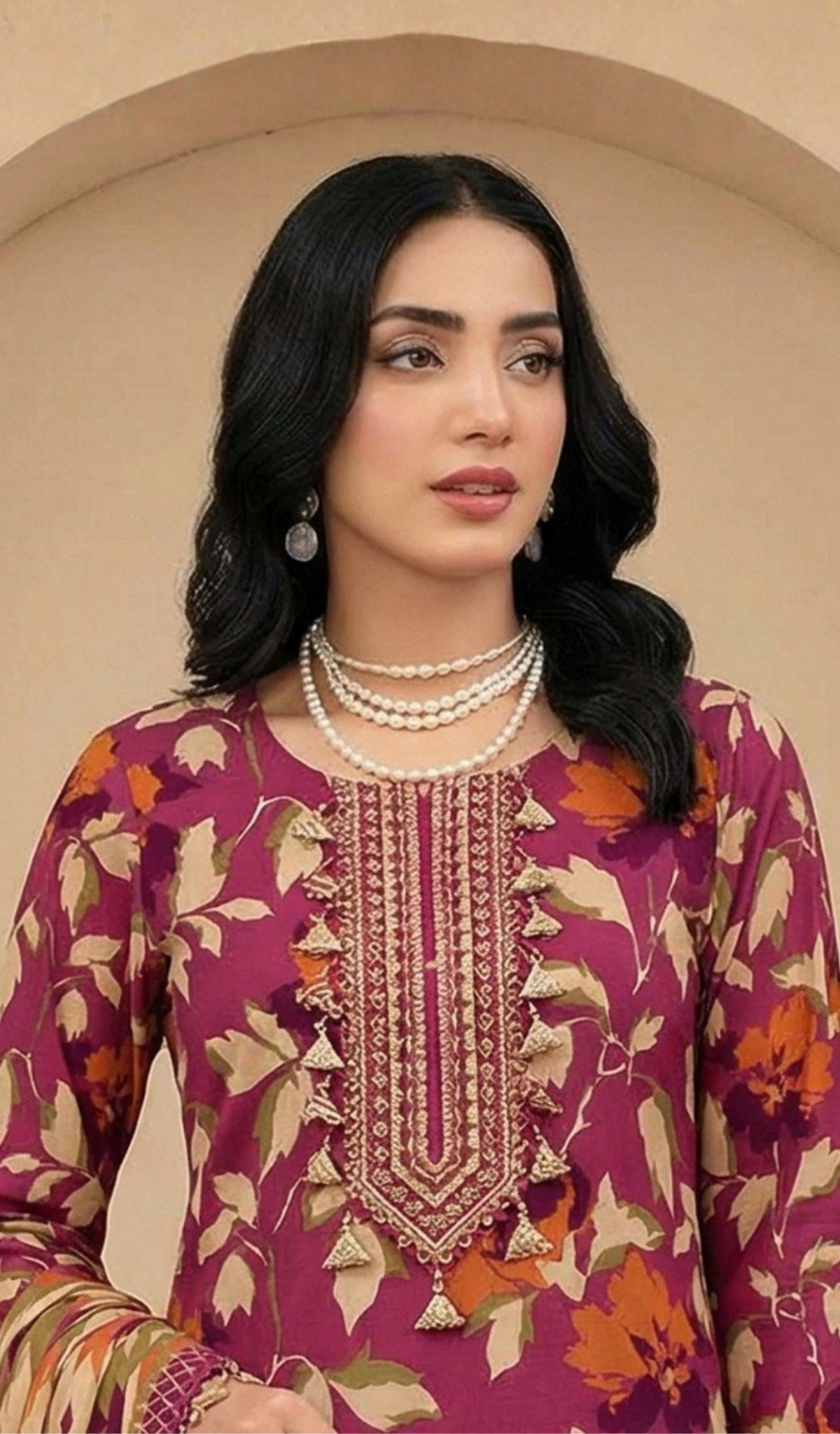 3 Piece Unstitched Digital Printed Lawn - V1604