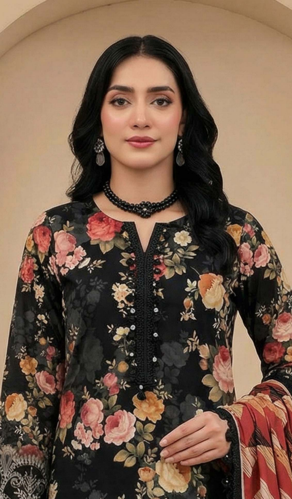 3 Piece Unstitched Digital Printed Lawn - V1605