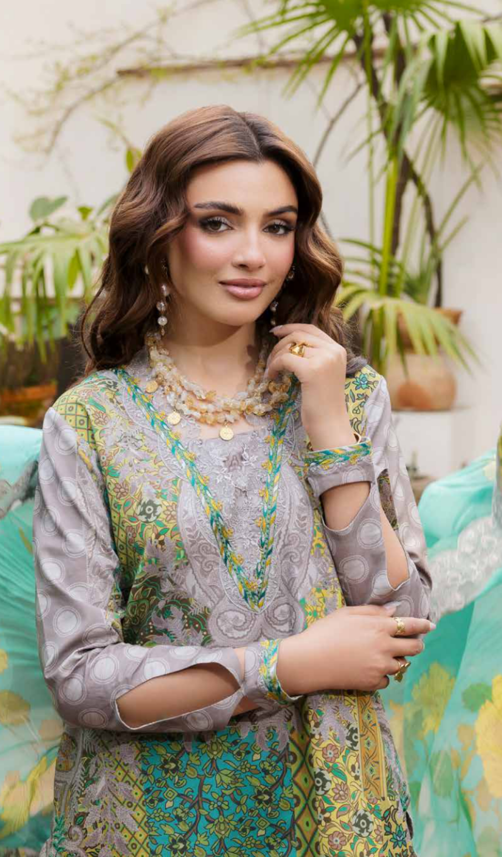 3 Piece Unstitched Embroidered Lawn - V1906