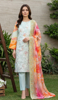 3 Piece Unstitched Embroidered Lawn - V1806