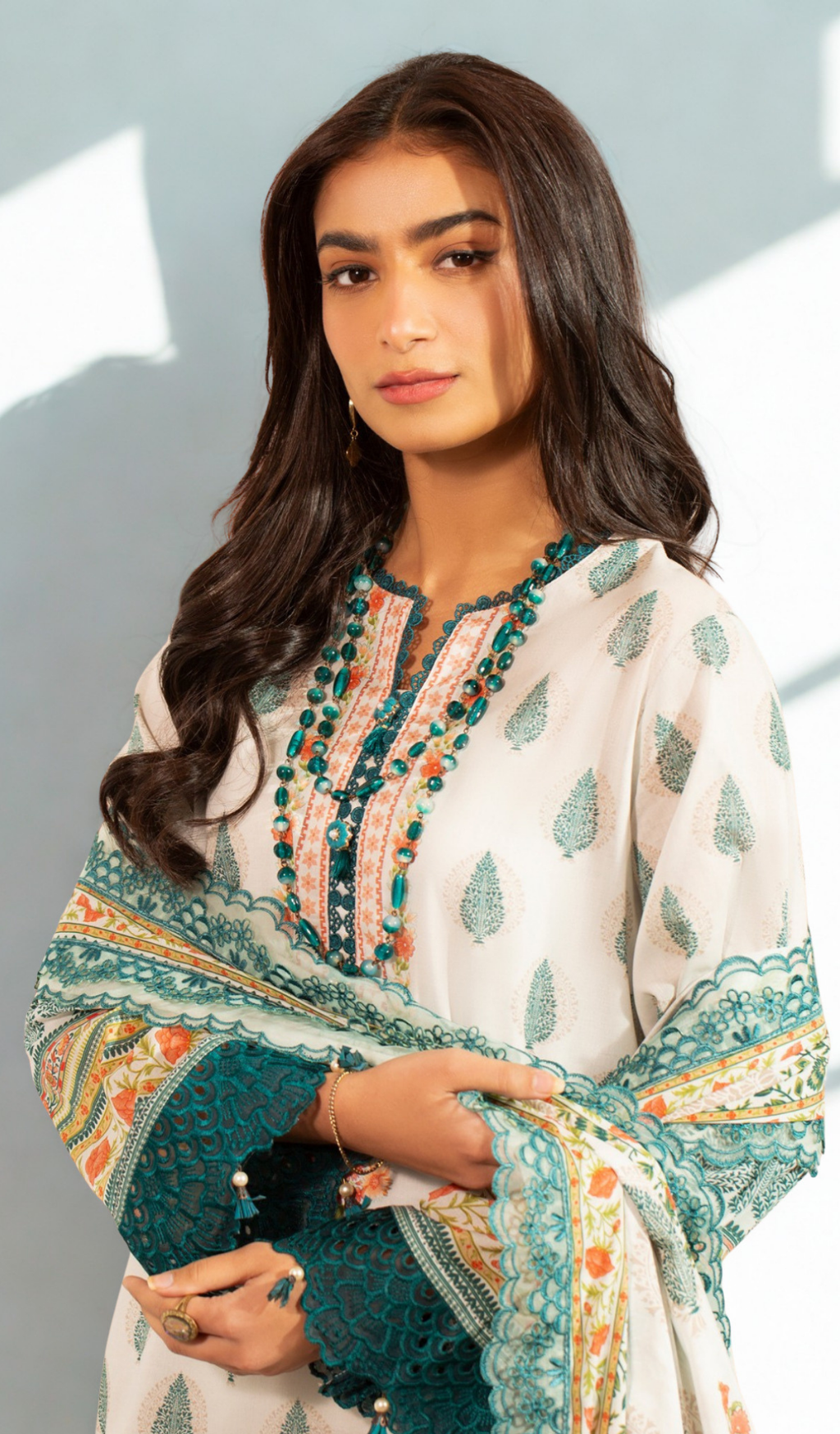 3 Piece Unstitched Digital Printed Lawn - V1406
