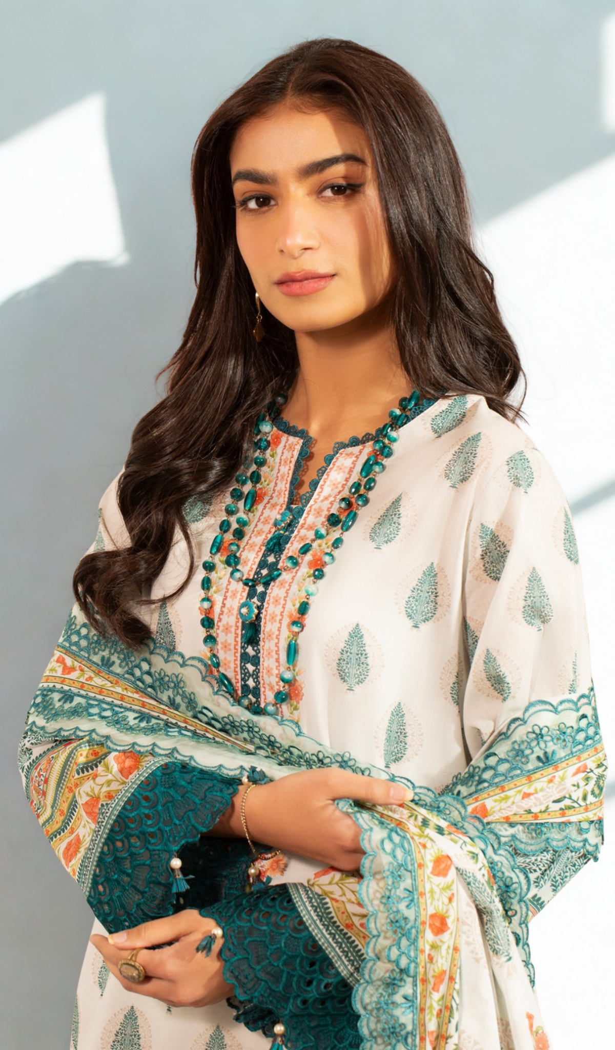 3 Piece Unstitched Digital Printed Lawn - V1406