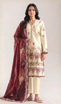 3 Piece Unstitched Printed Lawn - V1501