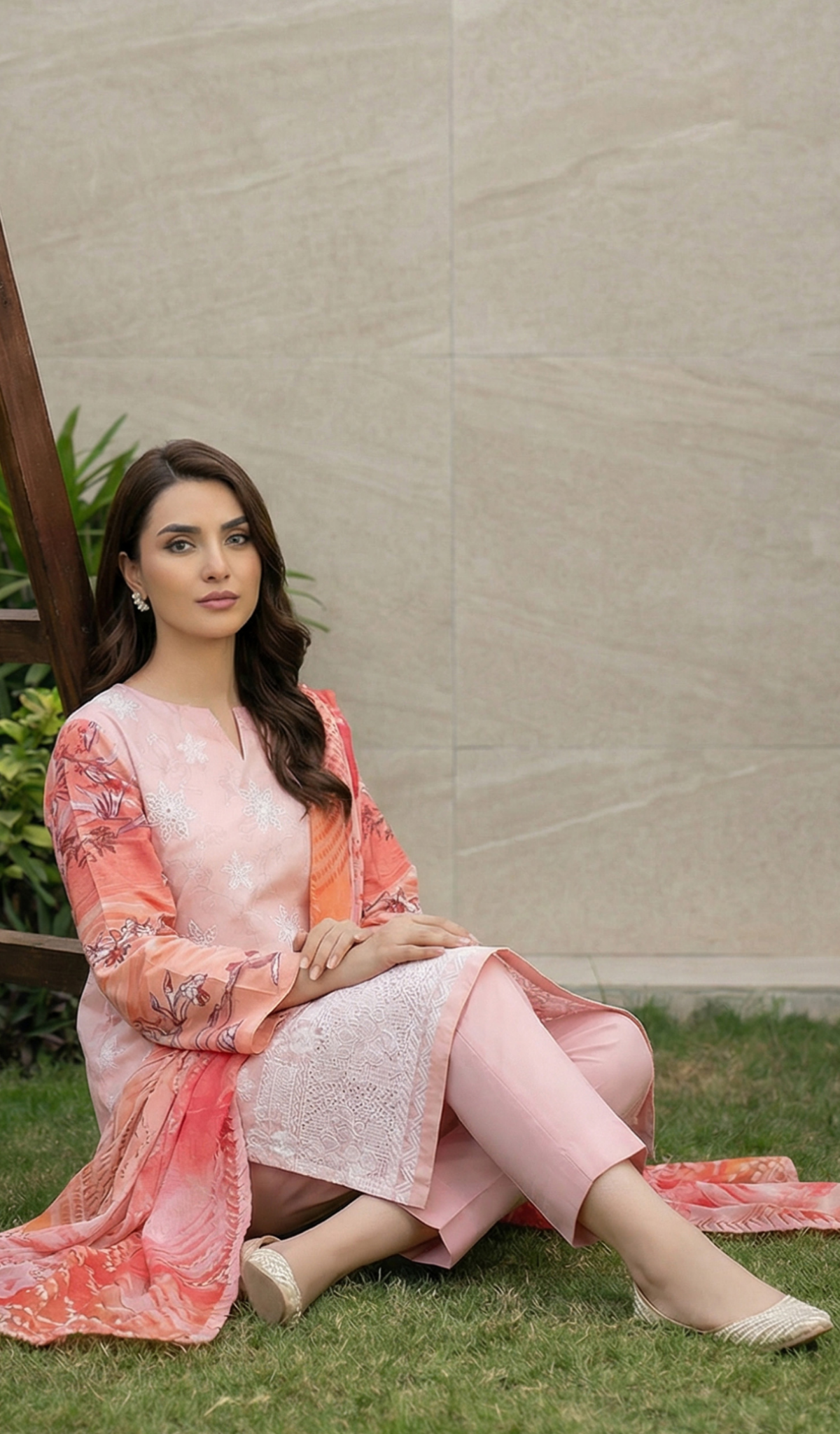3 Piece Unstitched Embroidered Lawn - V1807
