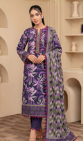 3 Piece Unstitched Digital Printed Lawn - V1608