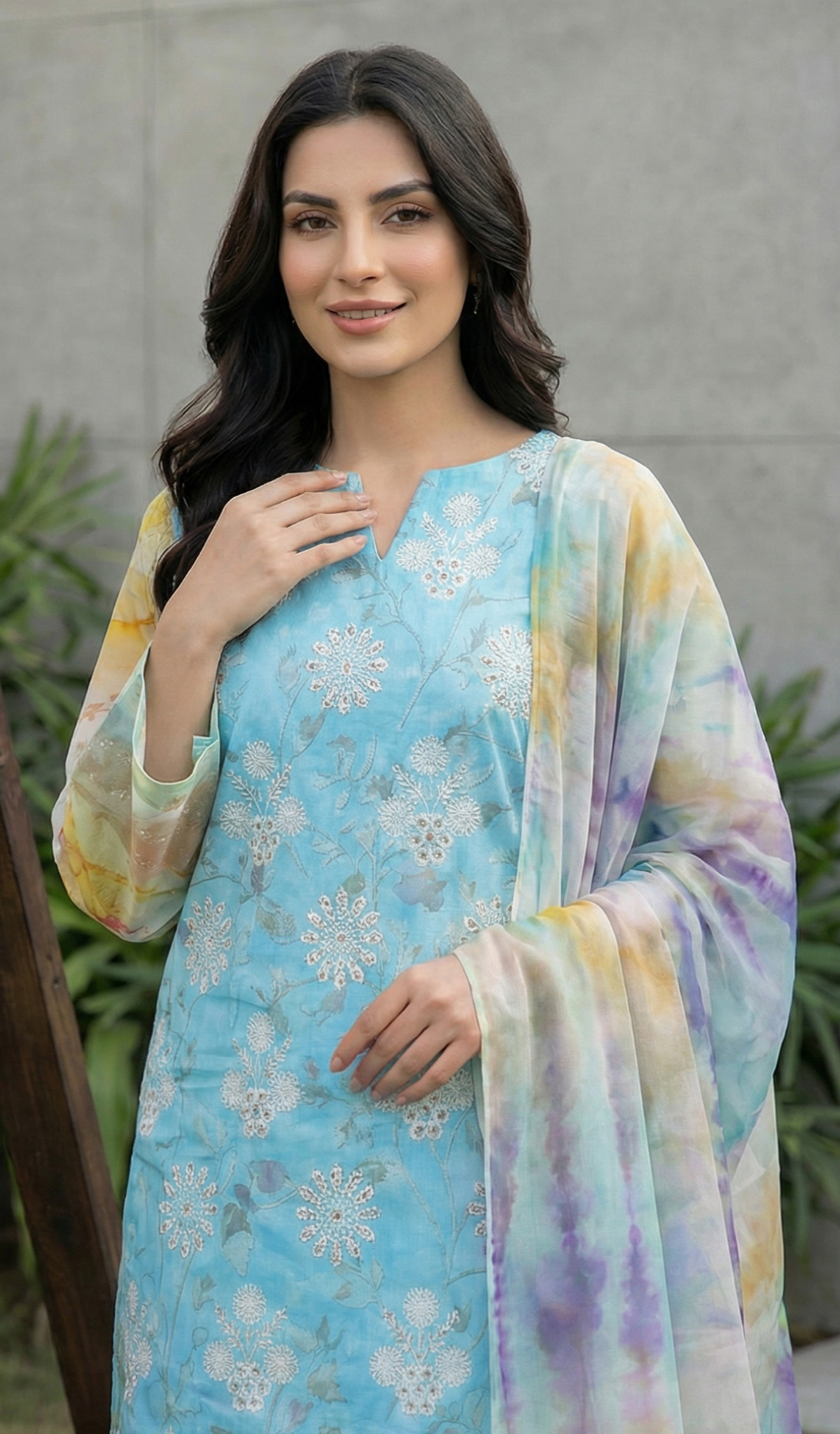3 Piece Unstitched Embroidered Lawn - V1808