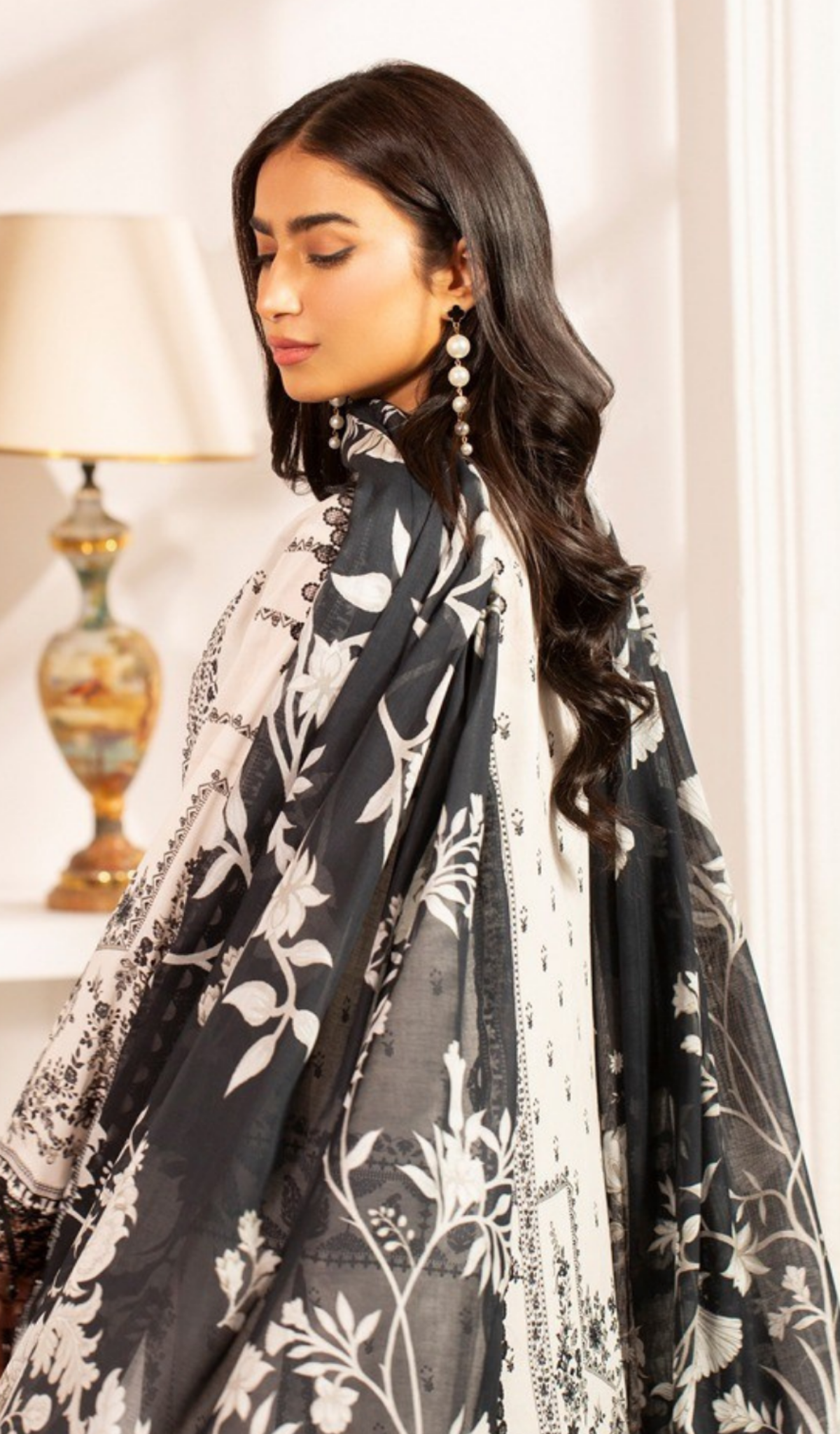3 Piece Unstitched Digital Printed Lawn - V1408