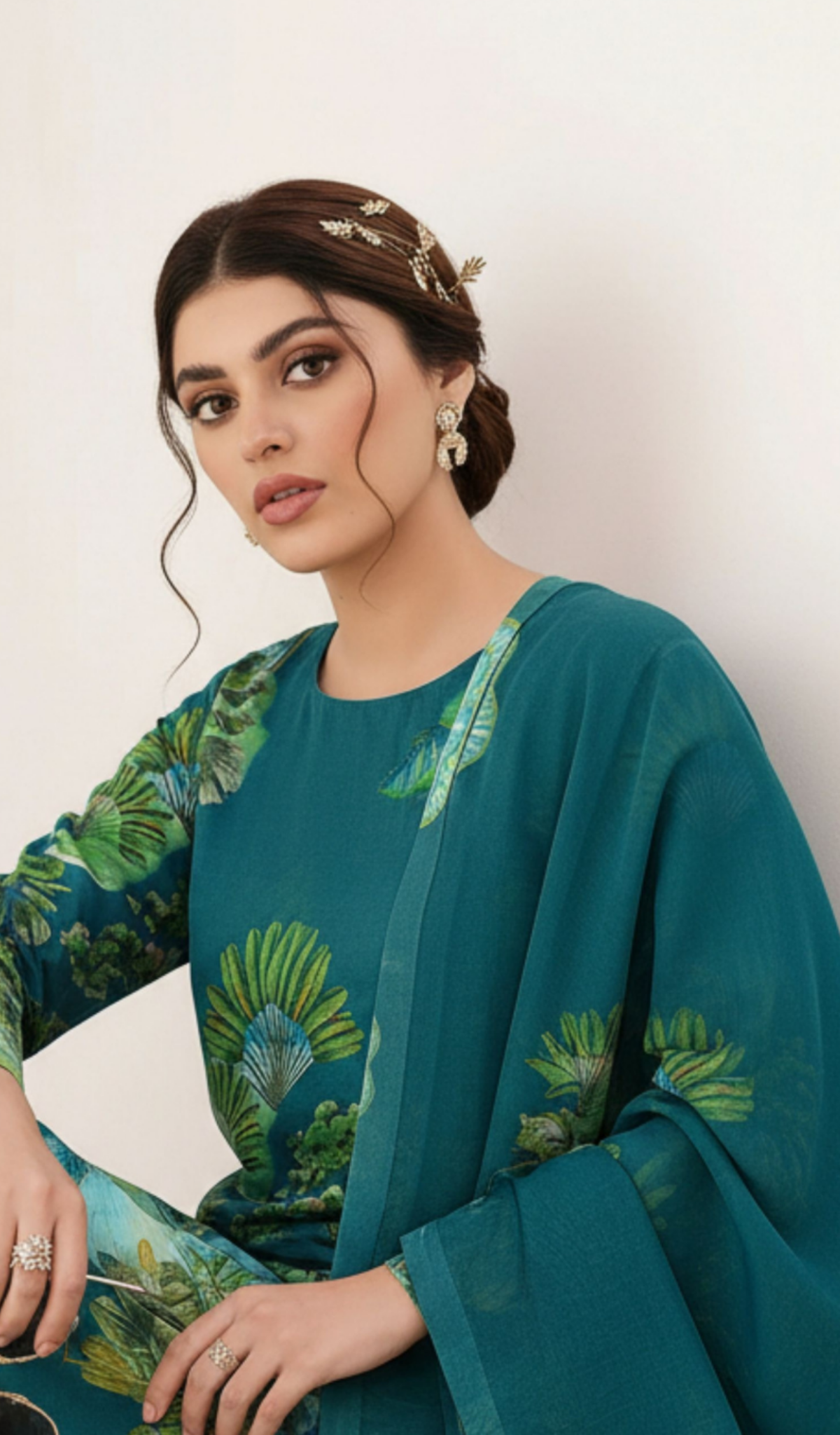 3 Piece Unstitched Digital Printed Lawn - V1709