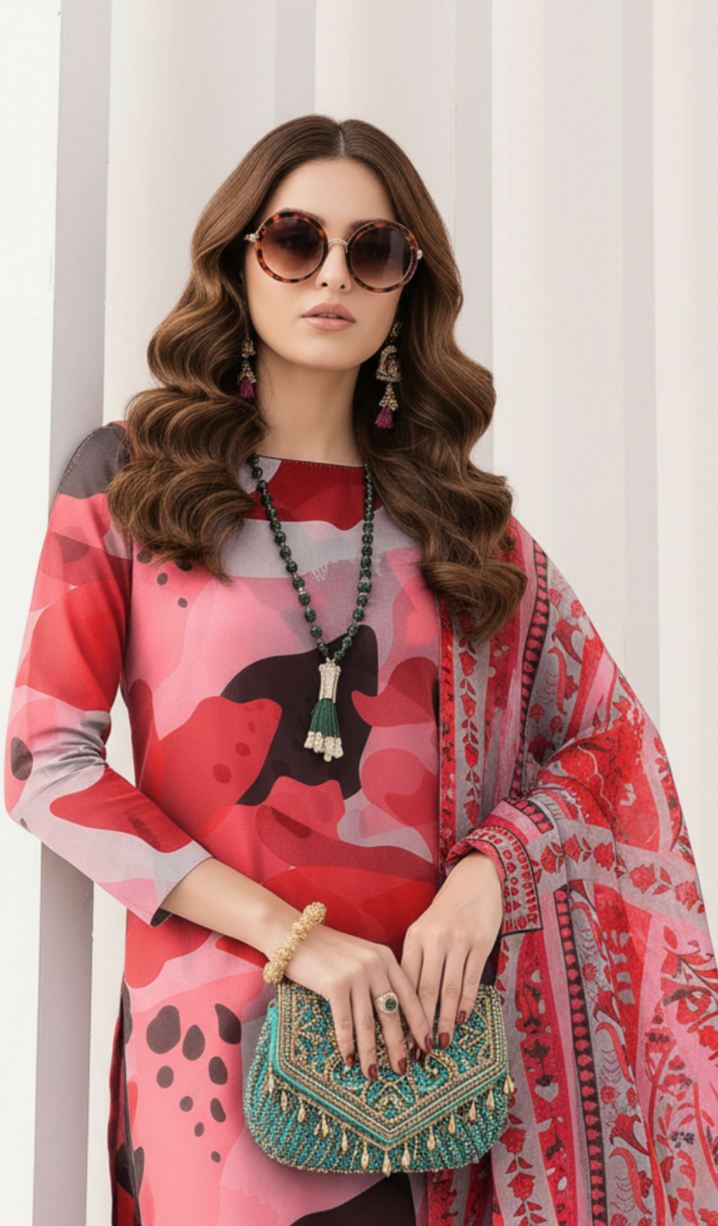 3 Piece Unstitched Digital Printed Lawn - V1710