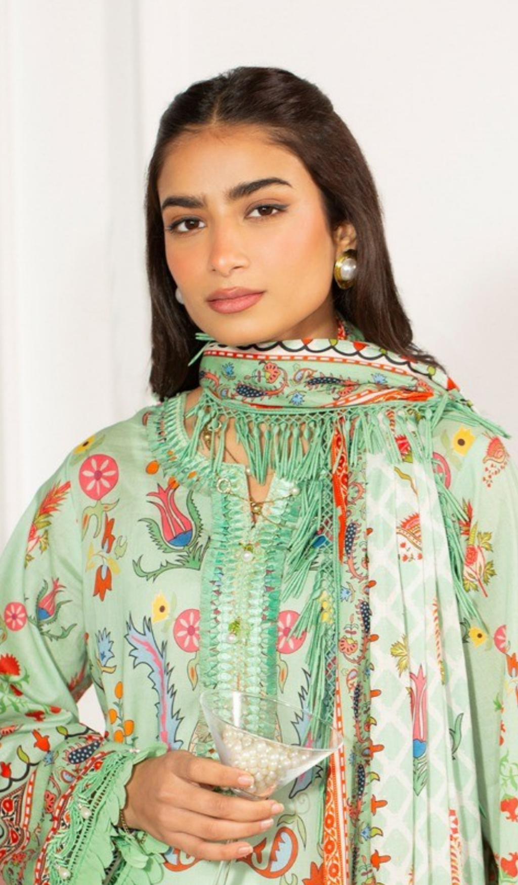 3 Piece Unstitched Digital Printed Lawn - V1401