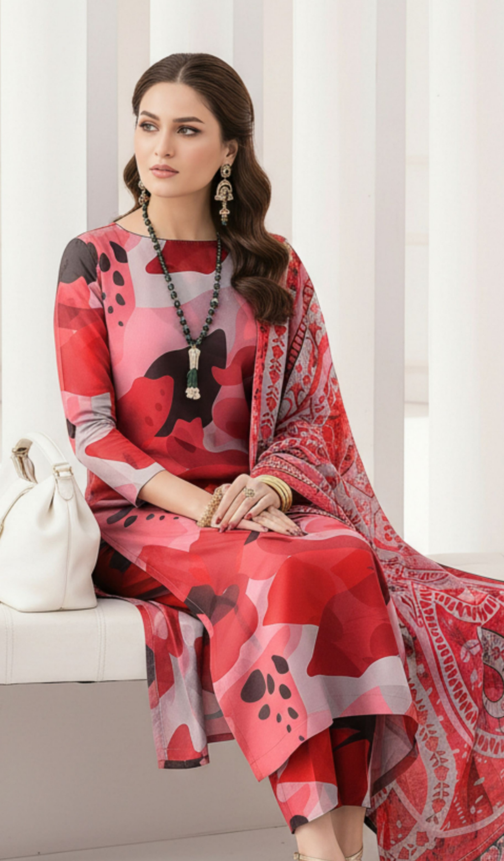 3 Piece Unstitched Digital Printed Lawn - V1710