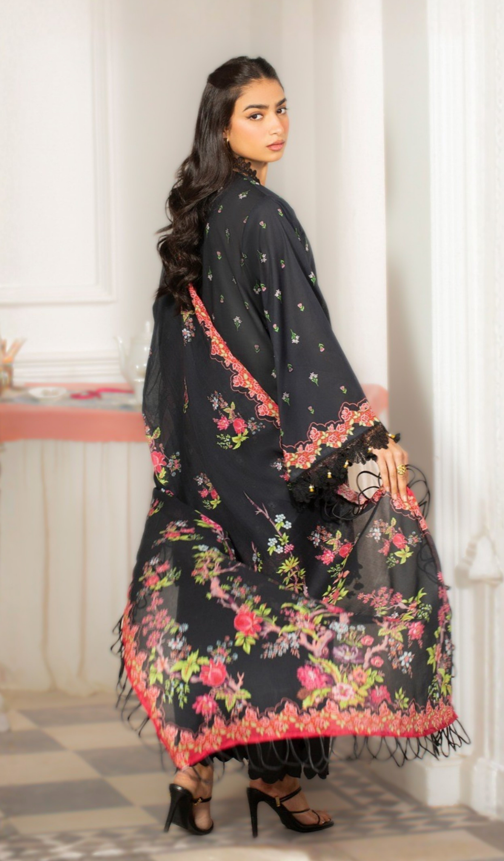 3 Piece Unstitched Digital Printed Lawn - V1410