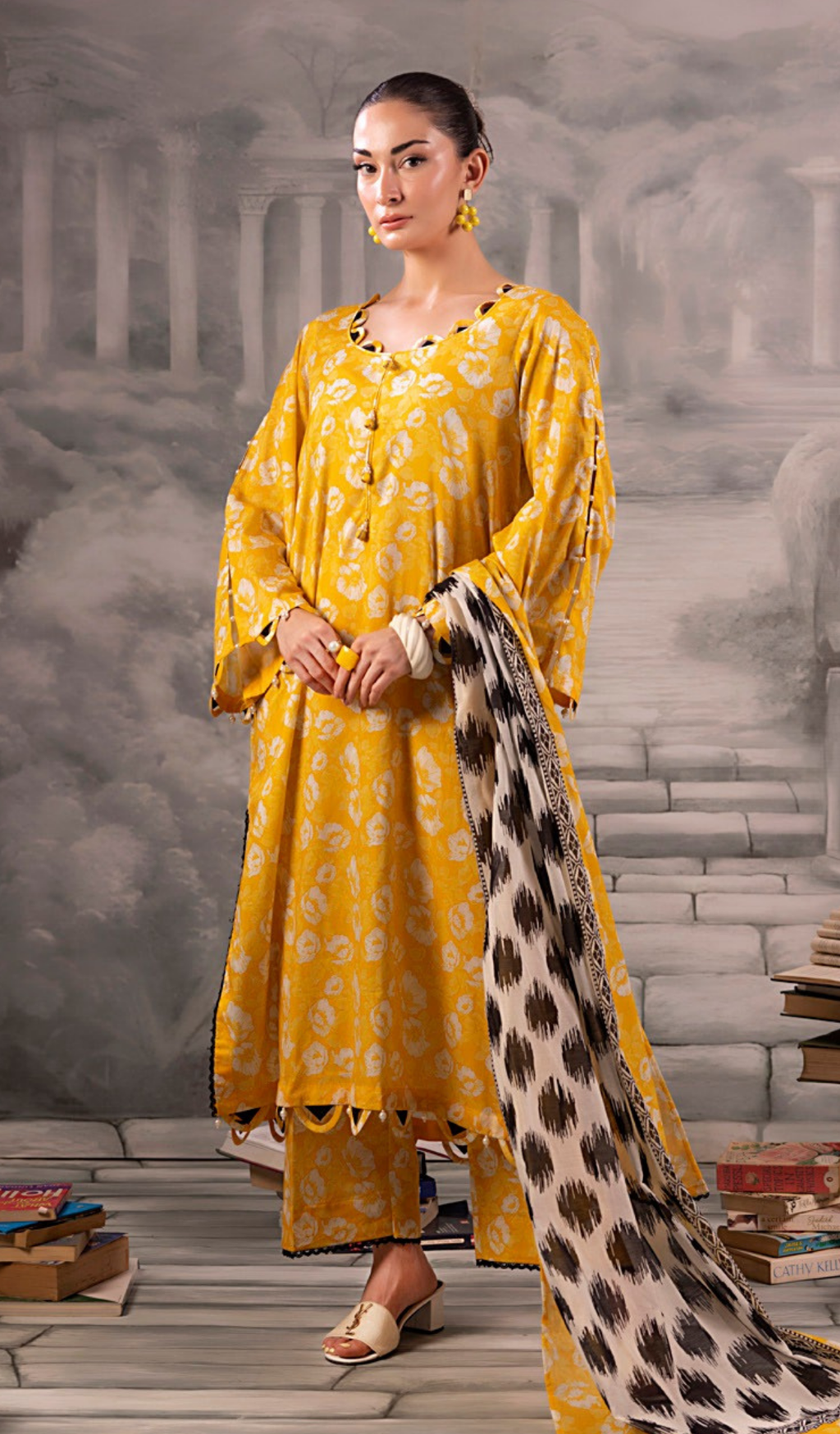 3 Piece Unstitched Digital Printed Lawn - V1309
