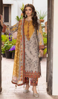 3 Piece Unstitched Embroidered Lawn - V1902