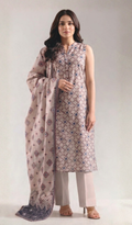 3 Piece Unstitched Printed Lawn - V1504
