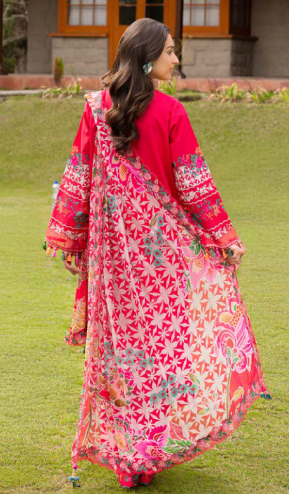 3 Piece Unstitched Embroidered Lawn - V2001