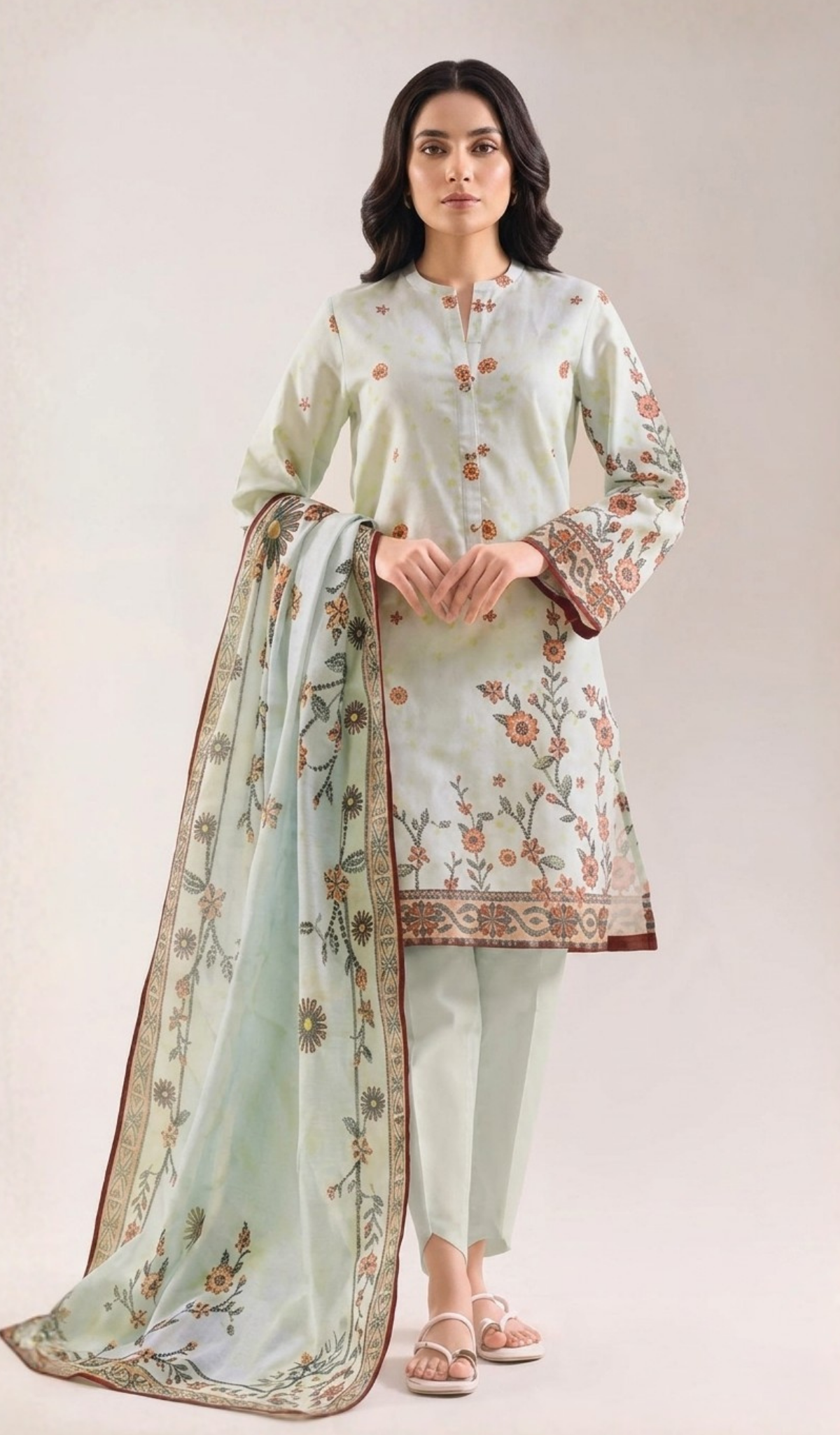 3 Piece Unstitched Printed Lawn - V1506