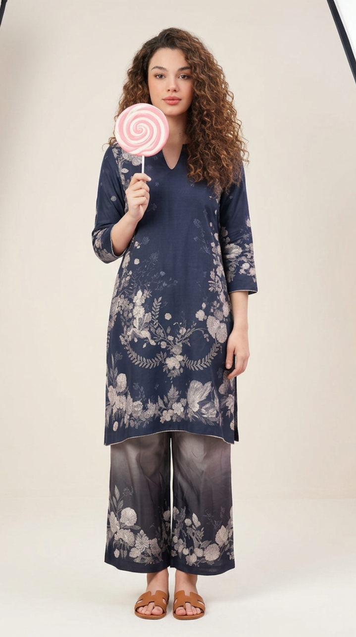 Basic Cocoon 2-piece Lawn Suit -02