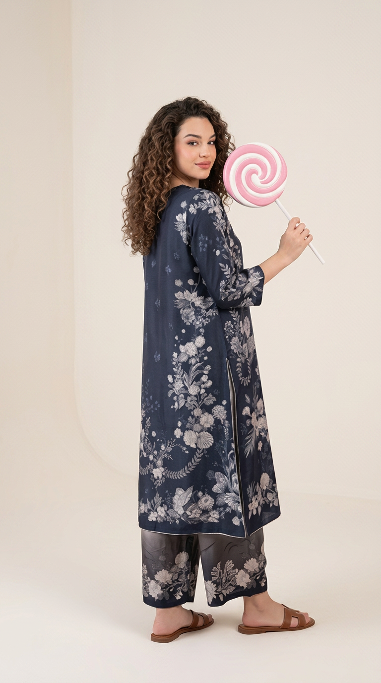 Basic Cocoon 2-piece Lawn Suit -02