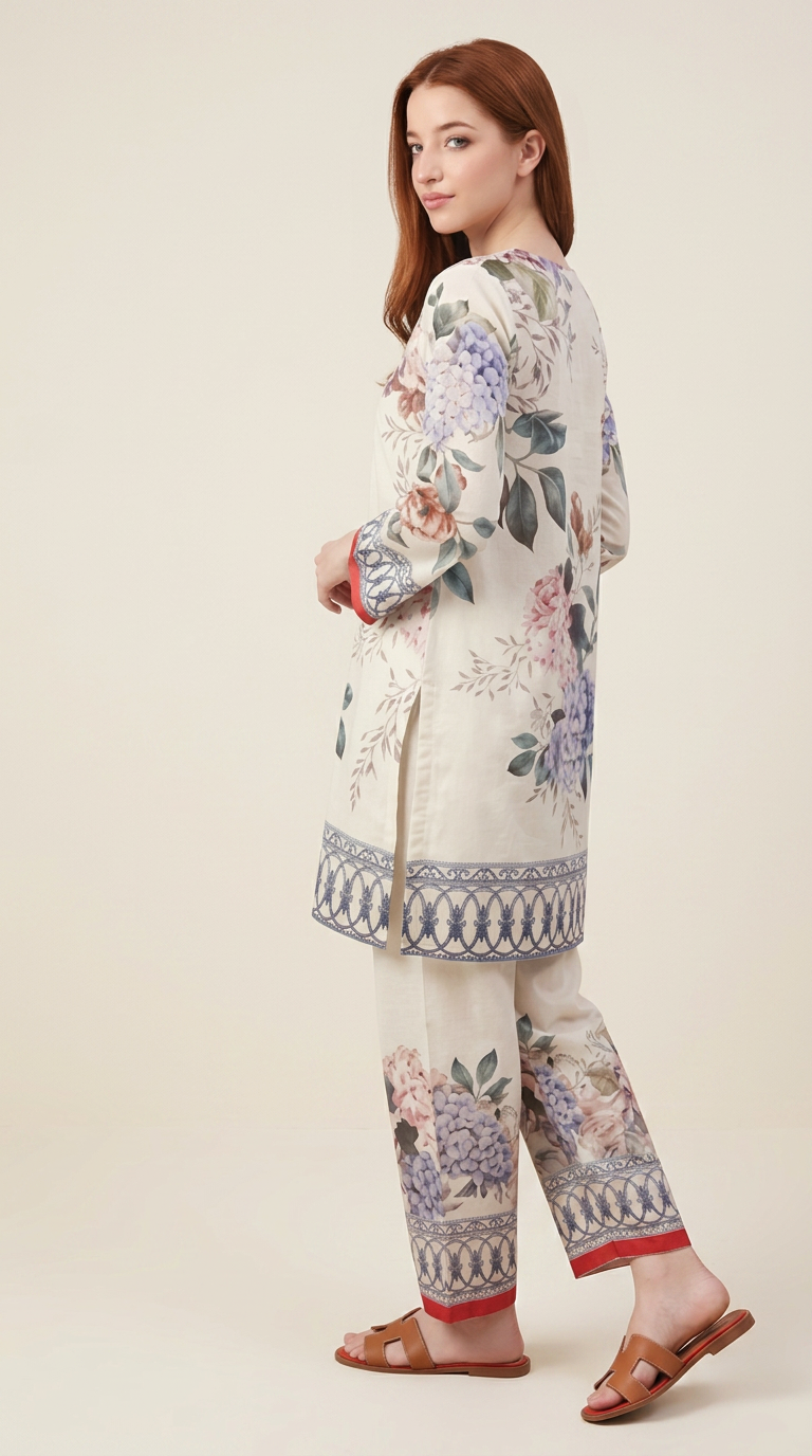 Basic Cocoon 2-piece Lawn Suit -03