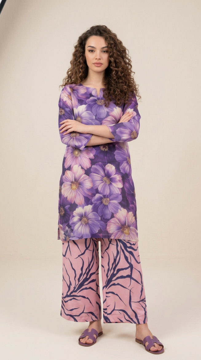 Basic Cocoon 2-piece Lawn Suit -07
