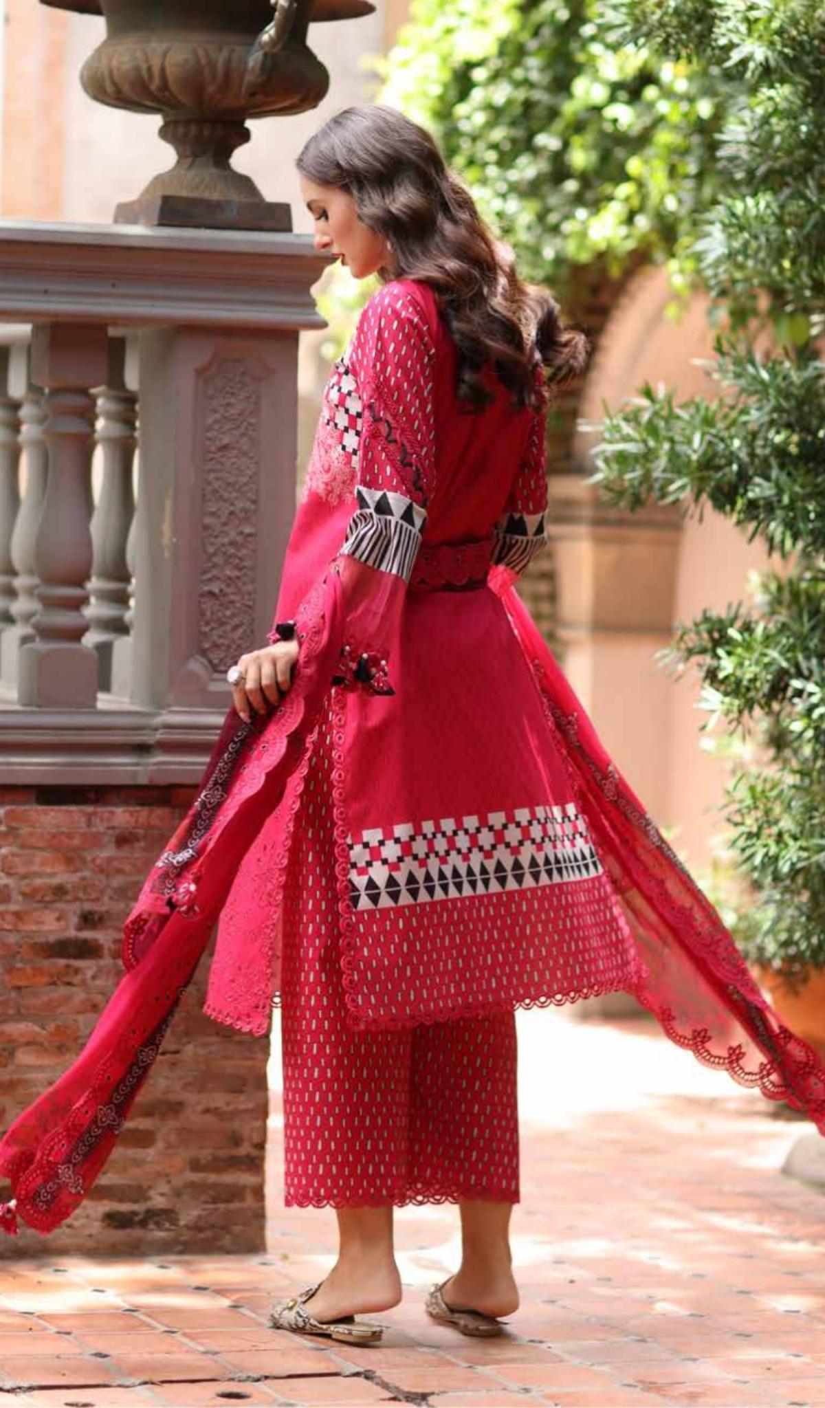 3 Piece Unstitched Embroidered Lawn - V710