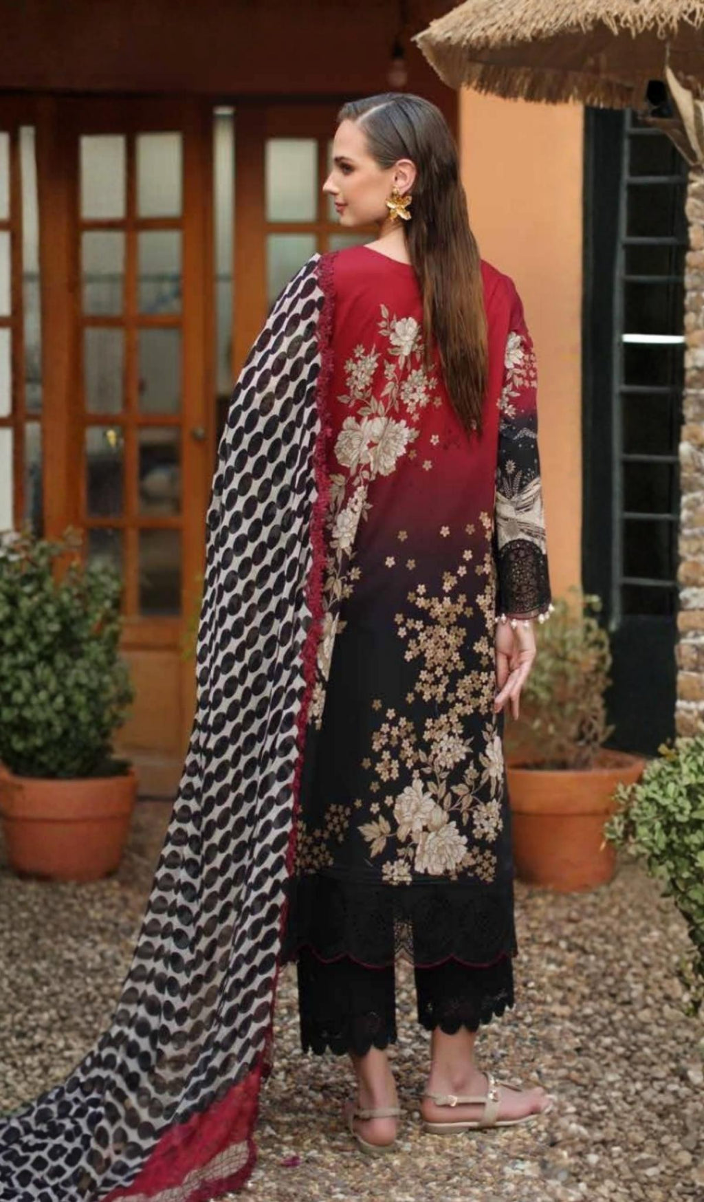 3 Piece Unstitched Embroidered Lawn - V702