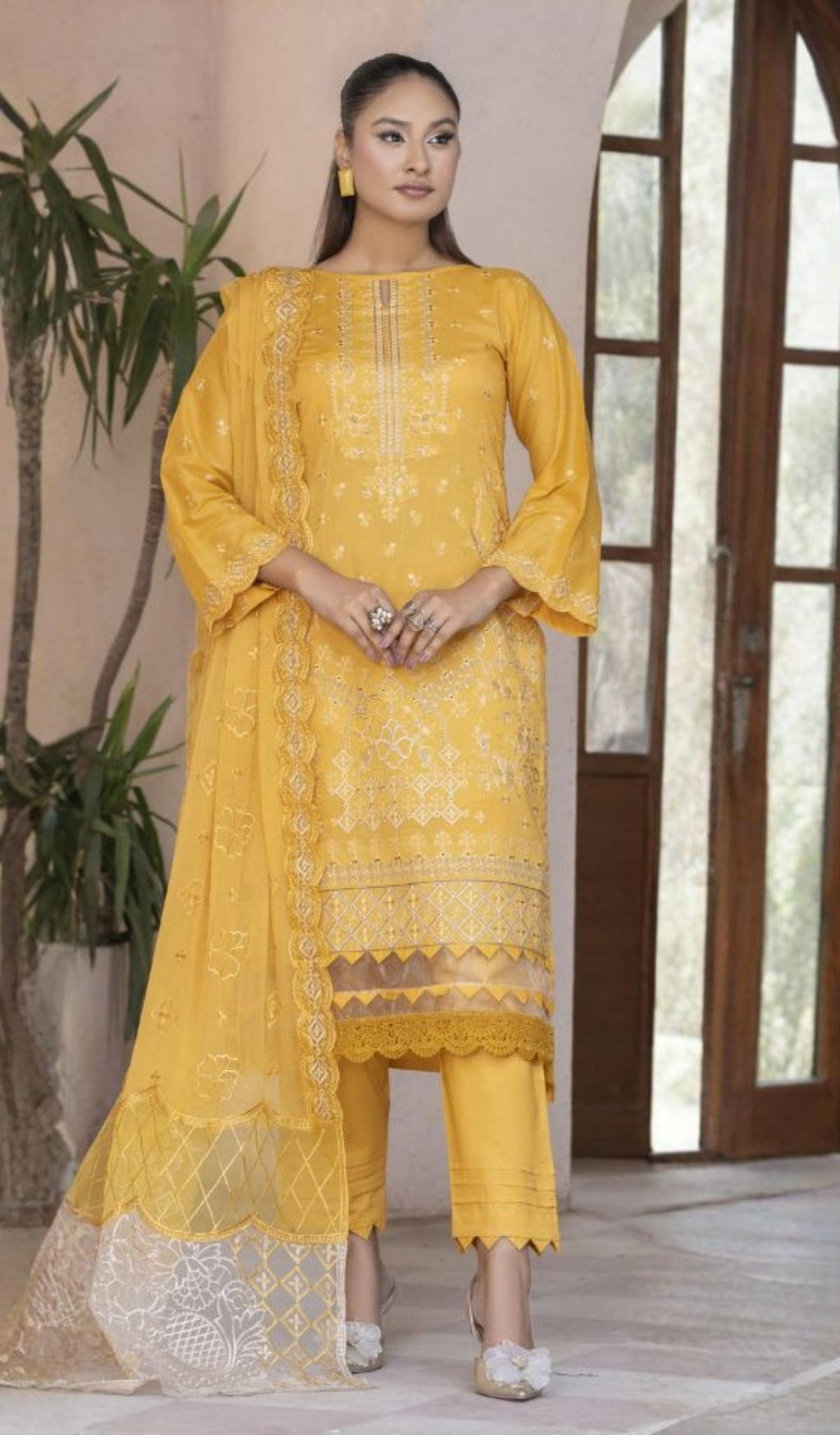 3 Piece Unstitched Embroidered Lawn - V803
