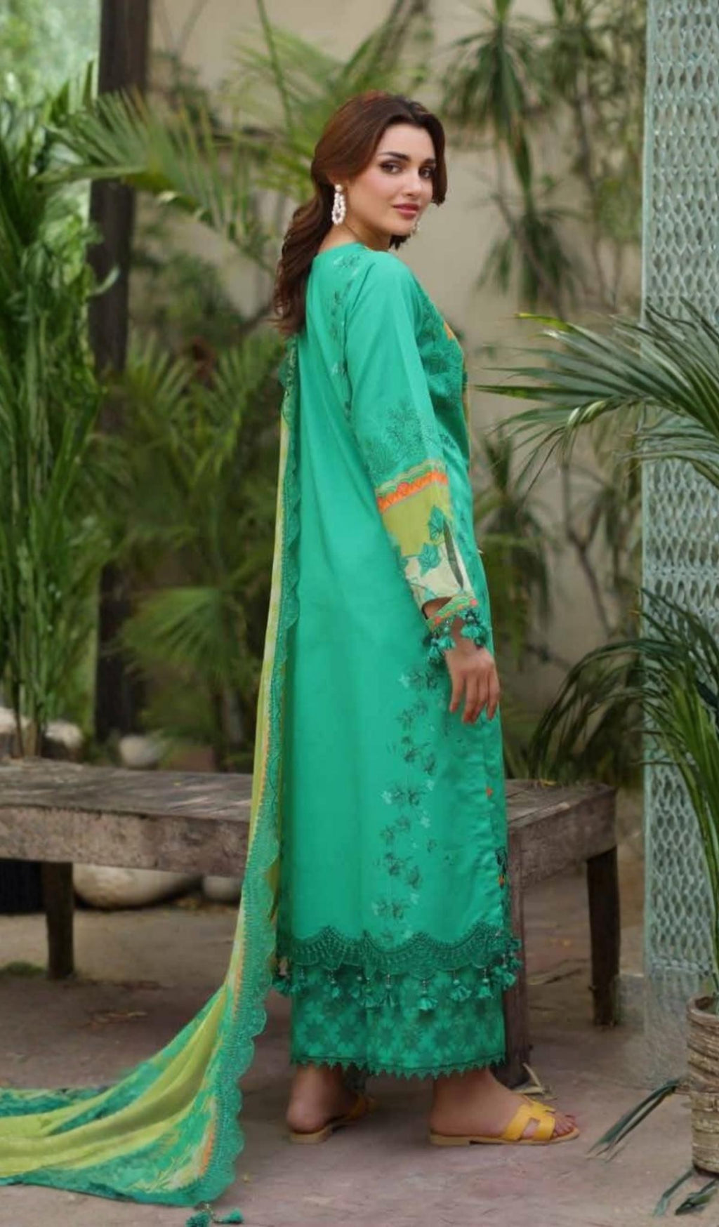 3 Piece Unstitched Embroidered Lawn - V705