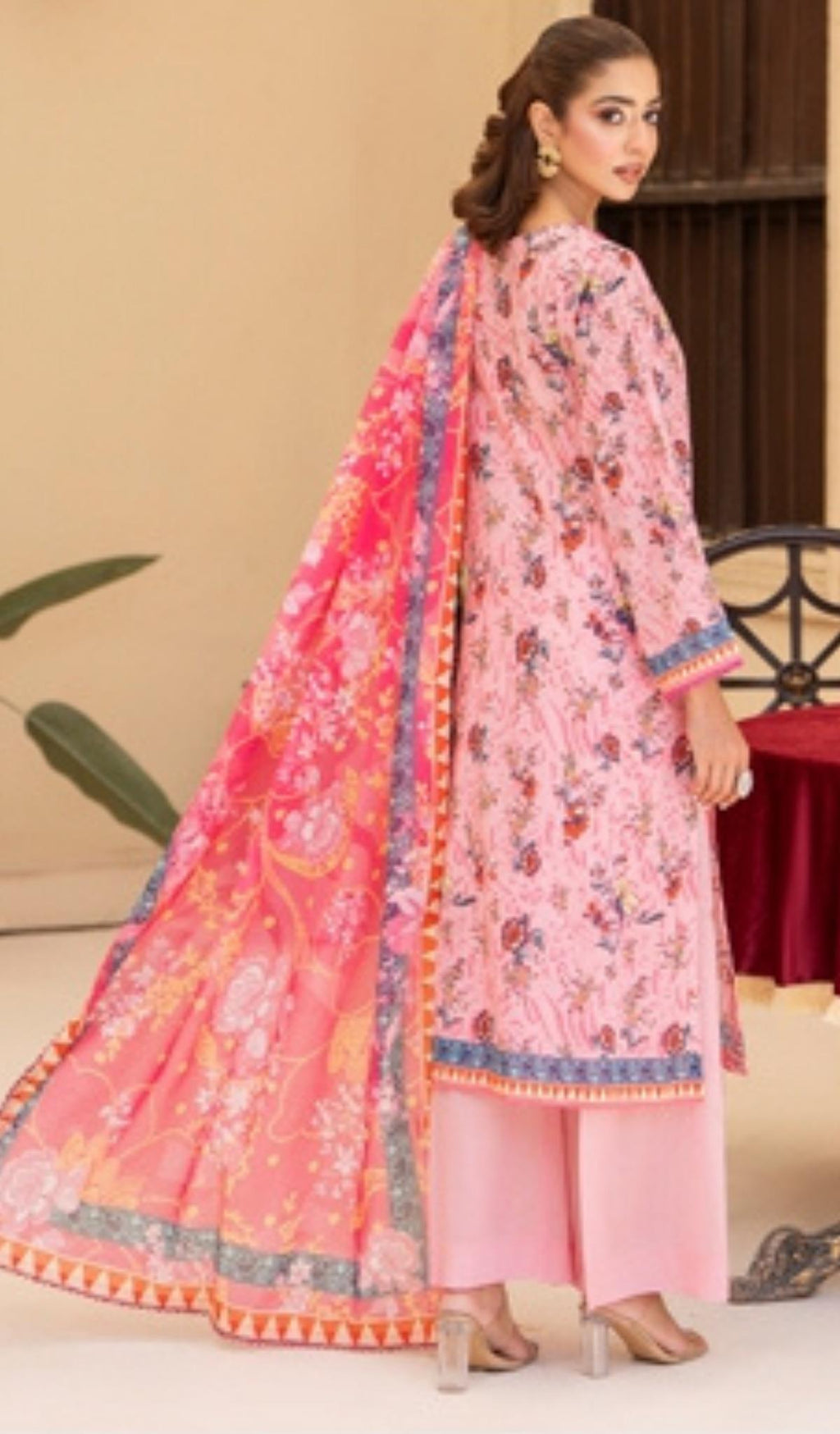 3 Piece Unstitched Digital Printed Lawn - V209