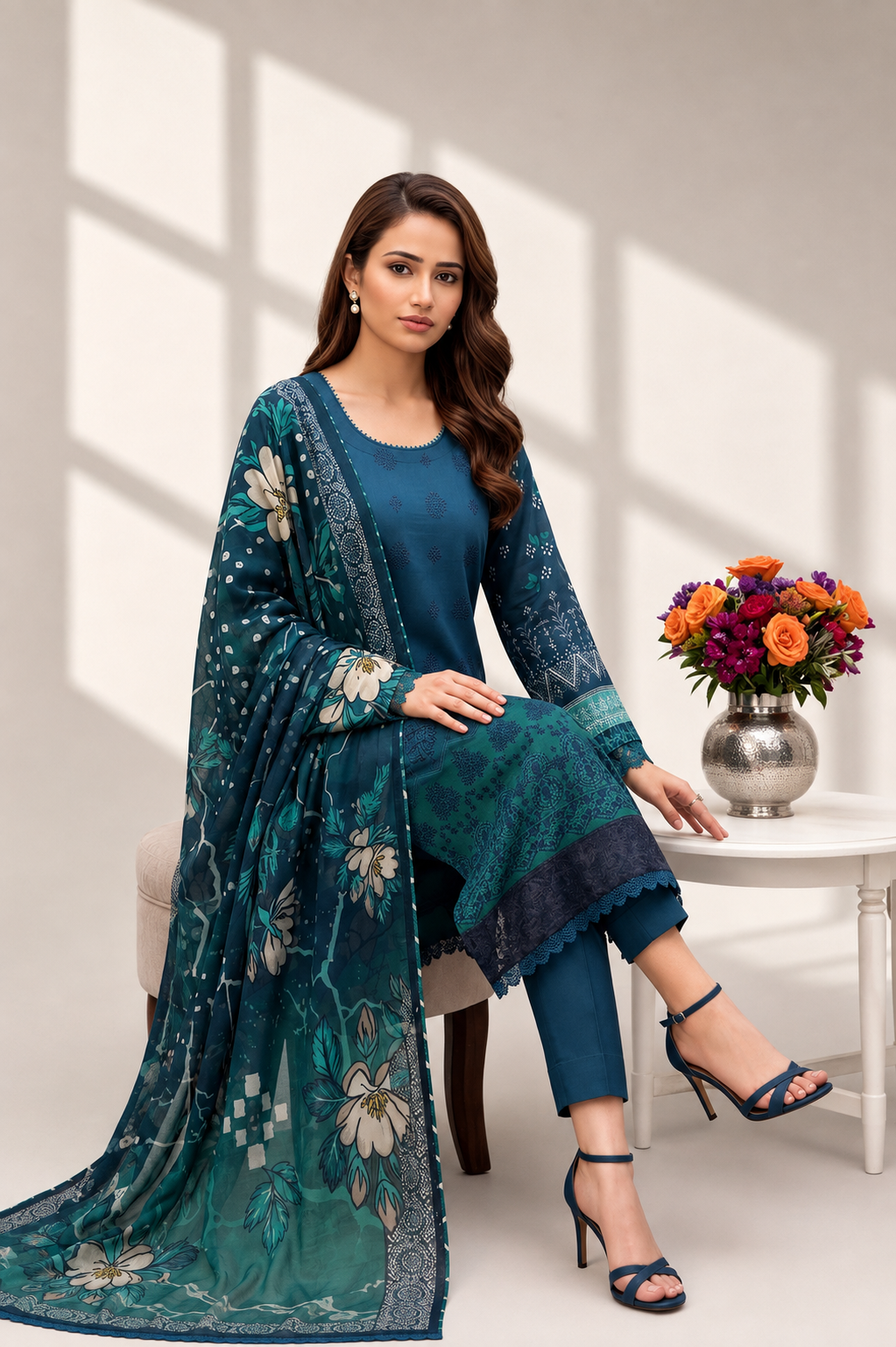 Rang-e-Sukhan Embroidered 3-piece Suit -06 V2906