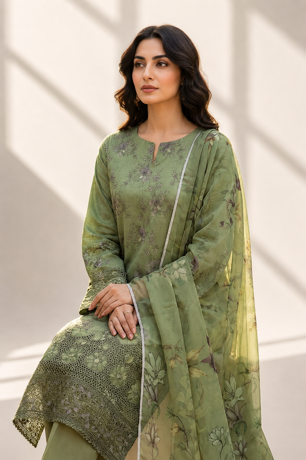 Masnavi Embroidered 3-piece Suit -06