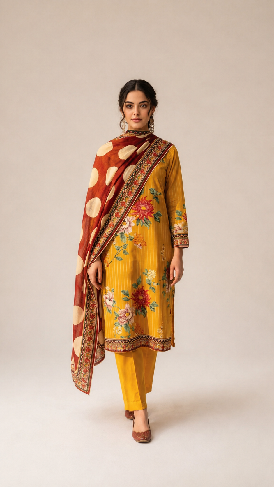 Prism Flora Unstitched 3-piece -06 V3106