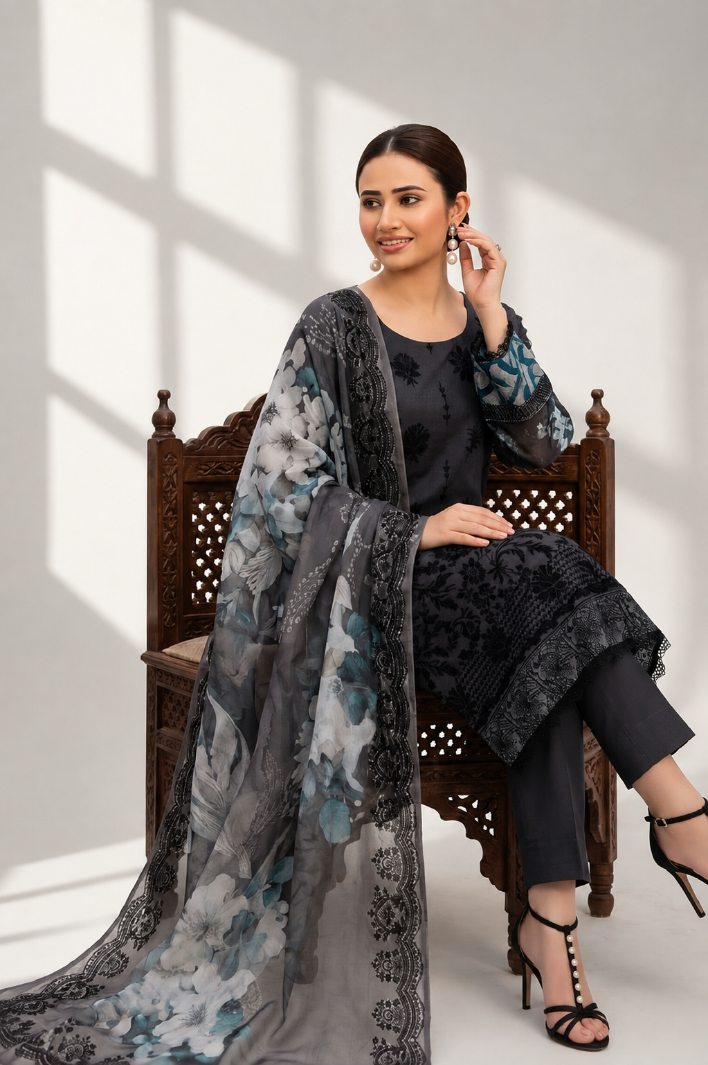 Rang-e-Sukhan Embroidered 3-piece Suit -01 V2901