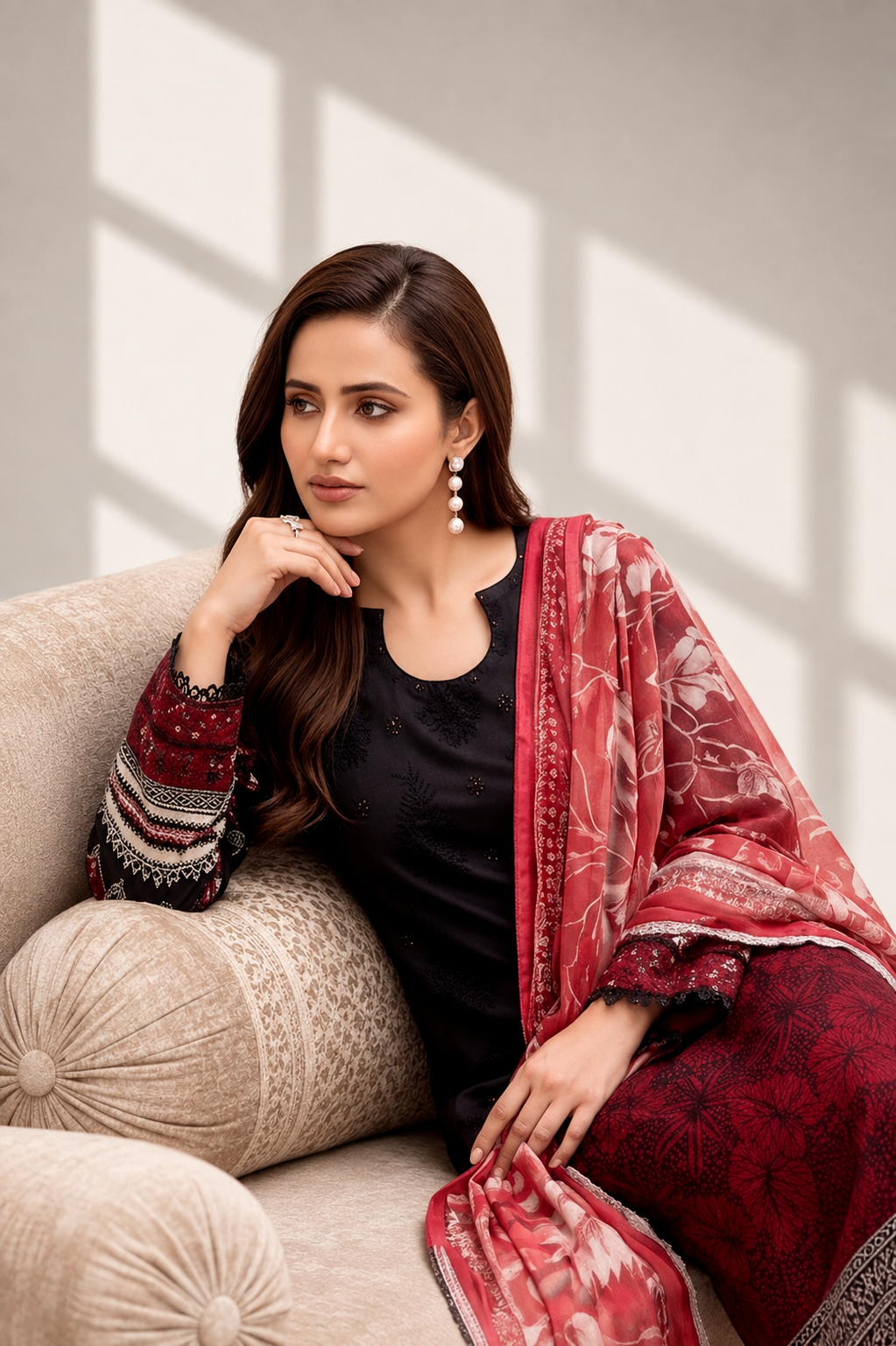 Rang-e-Sukhan Embroidered 3-piece Suit -05 V2905