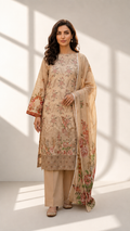 Masnavi Embroidered 3-piece Suit -07