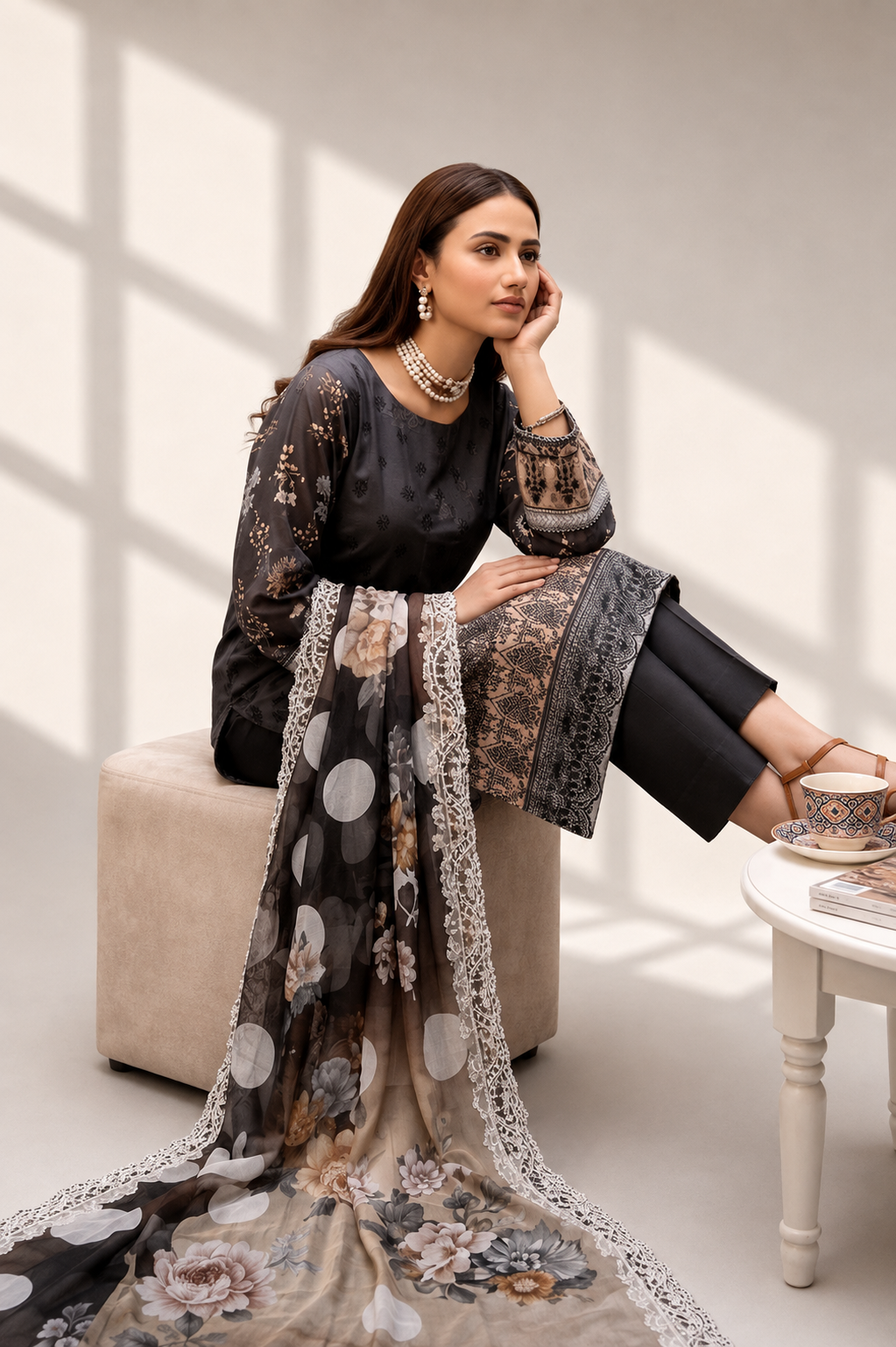 Rang-e-Sukhan Embroidered 3-piece Suit -07 V29087