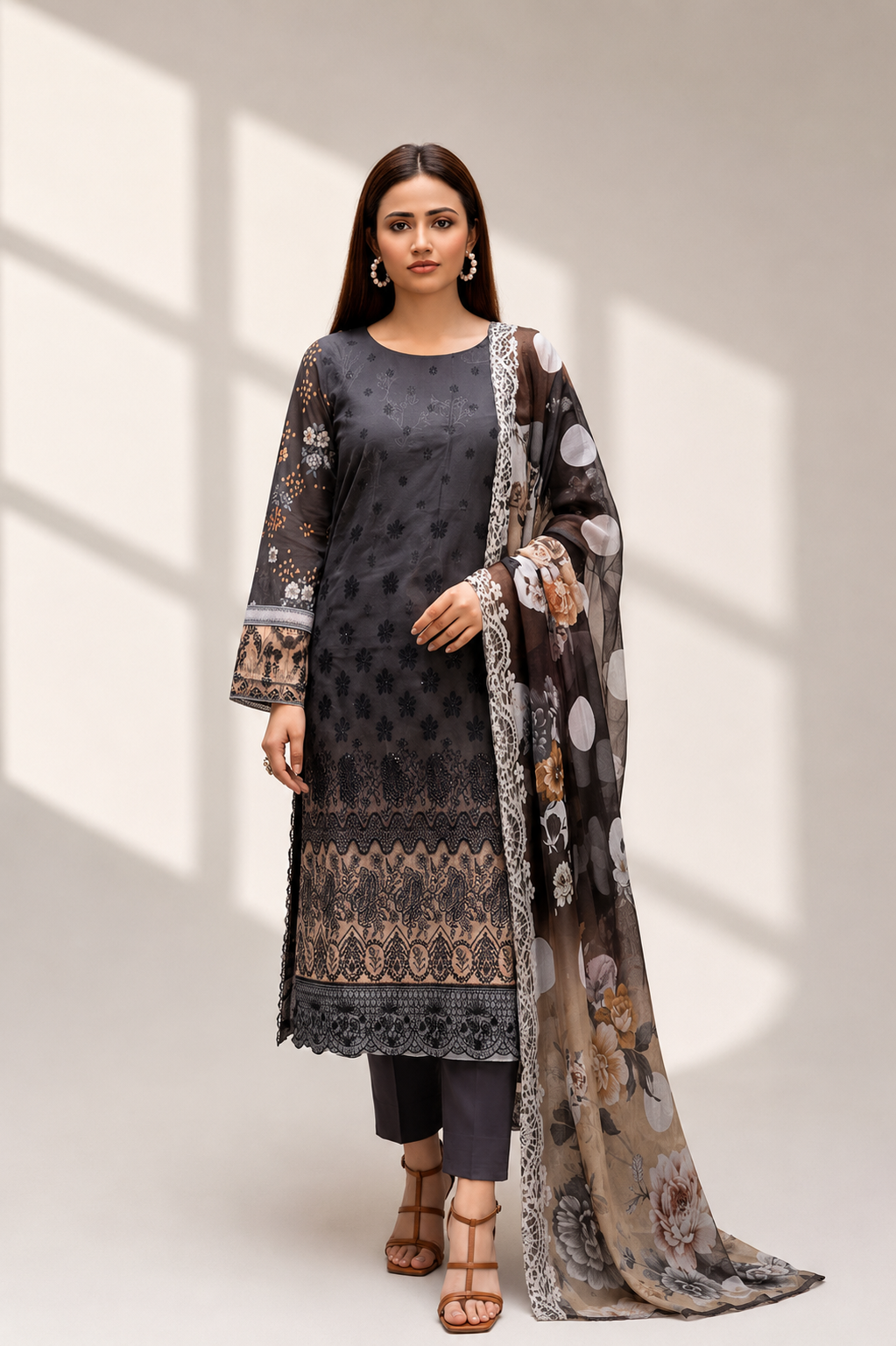 Rang-e-Sukhan Embroidered 3-piece Suit -07 V29087