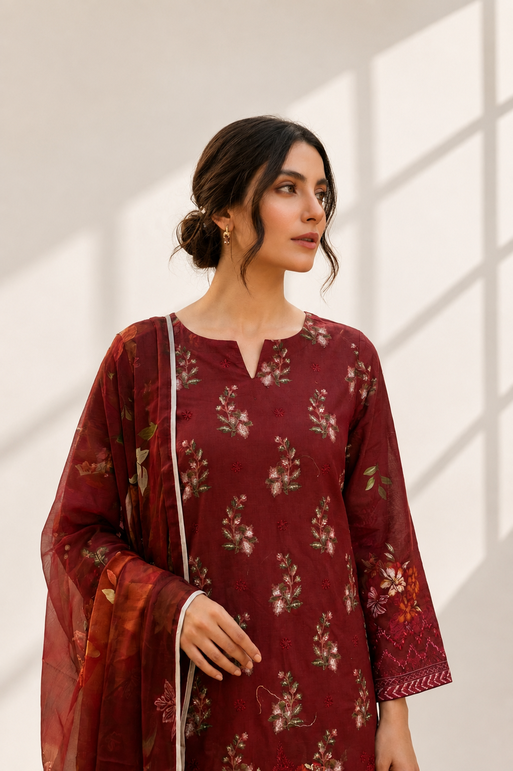 Masnavi Embroidered 3-piece Suit -02