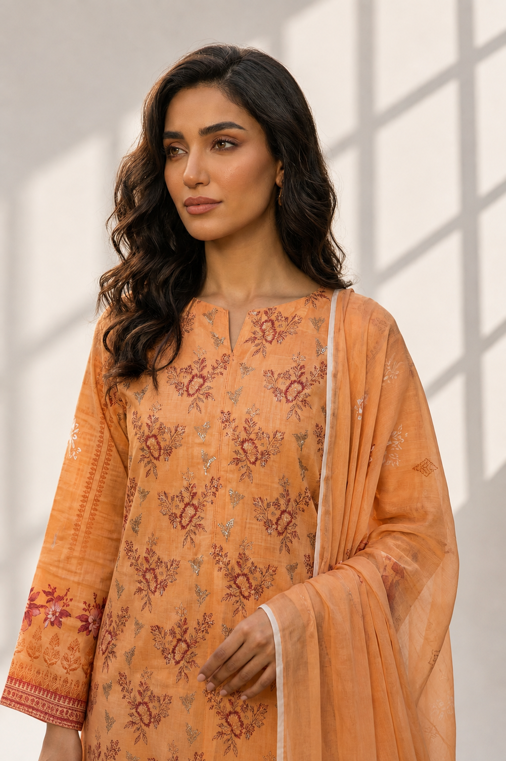 Masnavi Embroidered 3-piece Suit -04