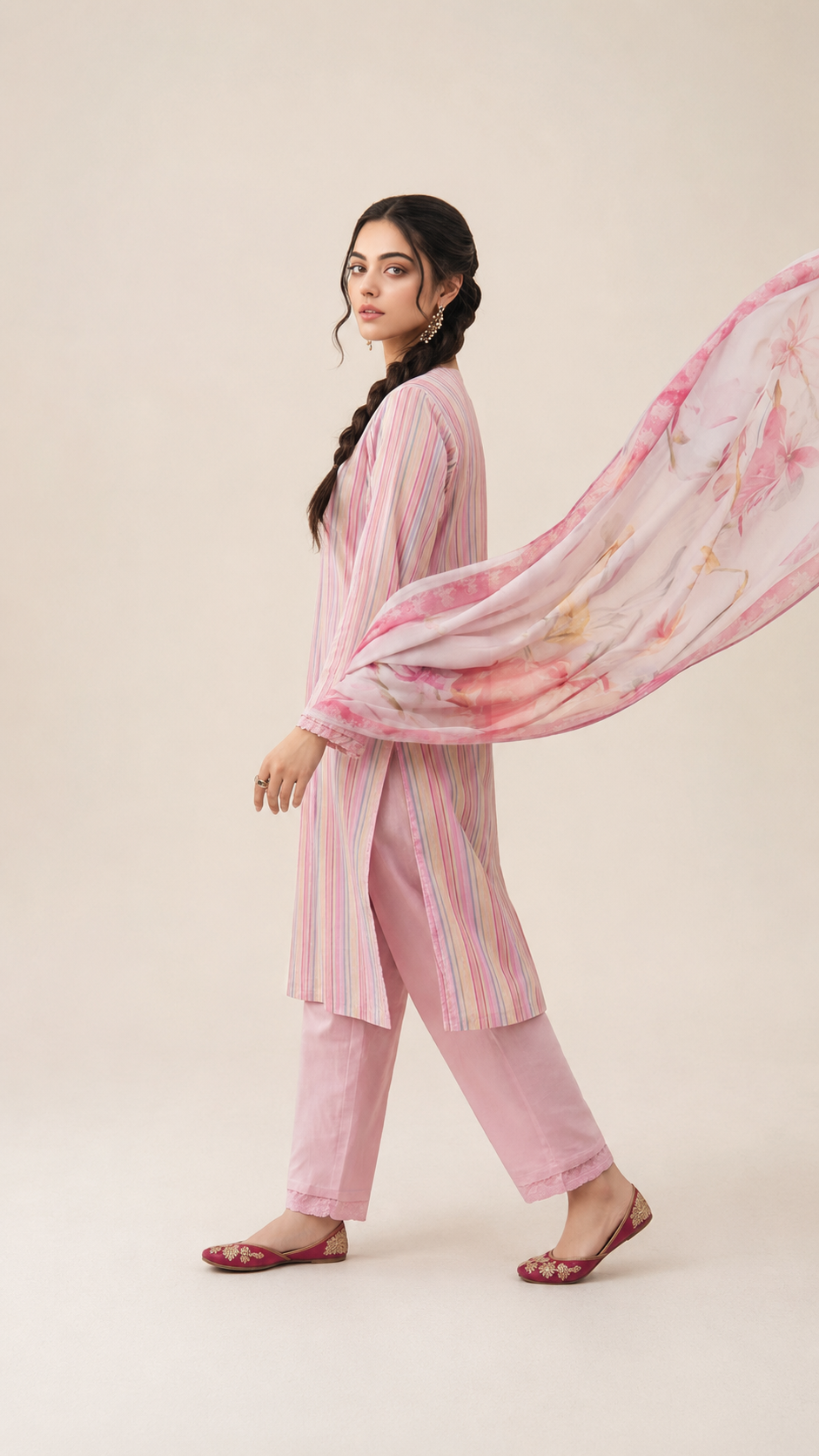 Prism Flora Unstitched 3-piece -03 V3103