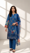 Masnavi Embroidered 3-piece Suit -05