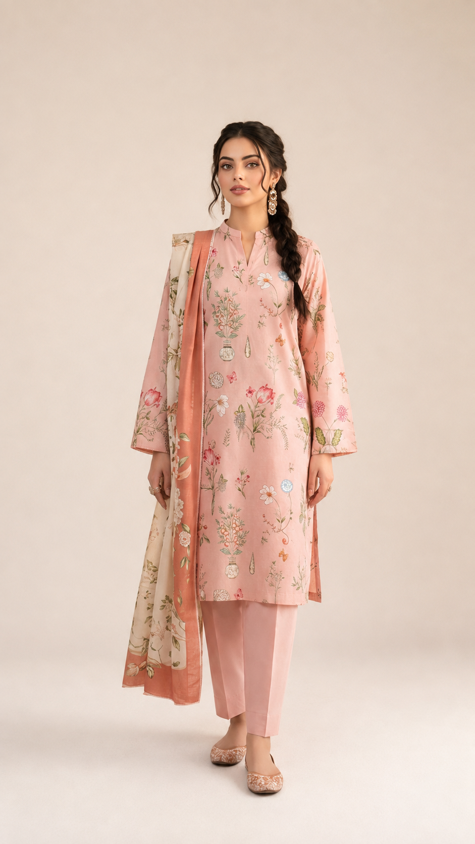Prism Flora Unstitched 3-piece -05 V3105