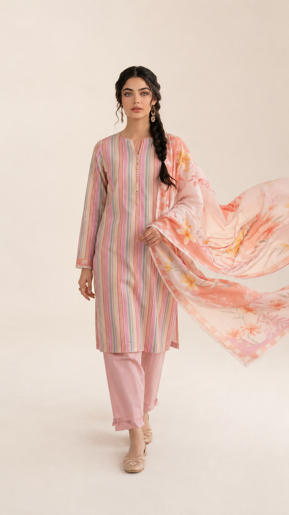 Prism Flora Unstitched 3-piece -05 V3105