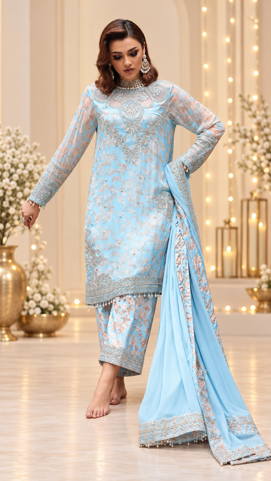 Nigaar Luxury Embroidered Chiffon -06