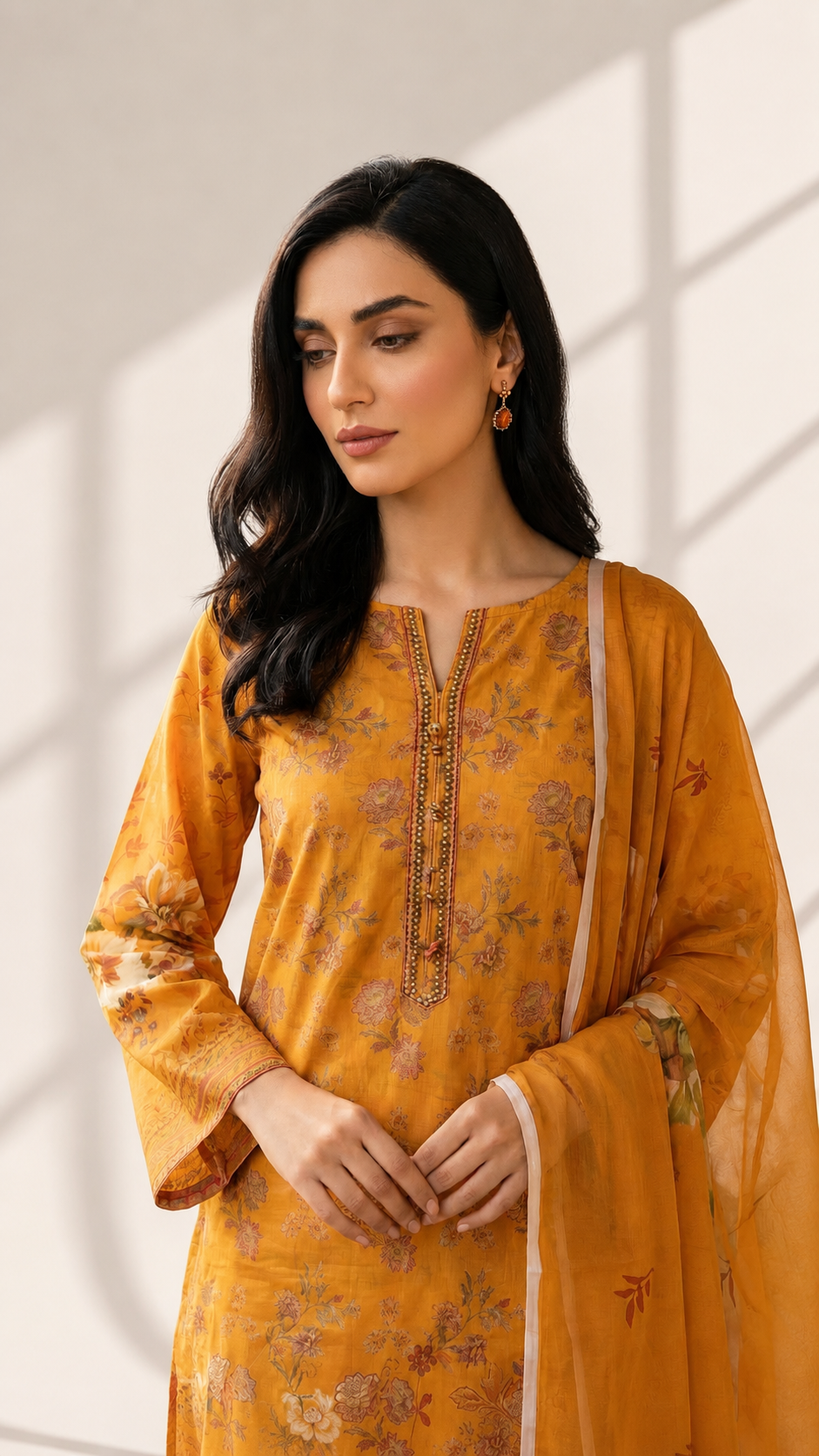 Masnavi Embroidered 3-piece Suit -09