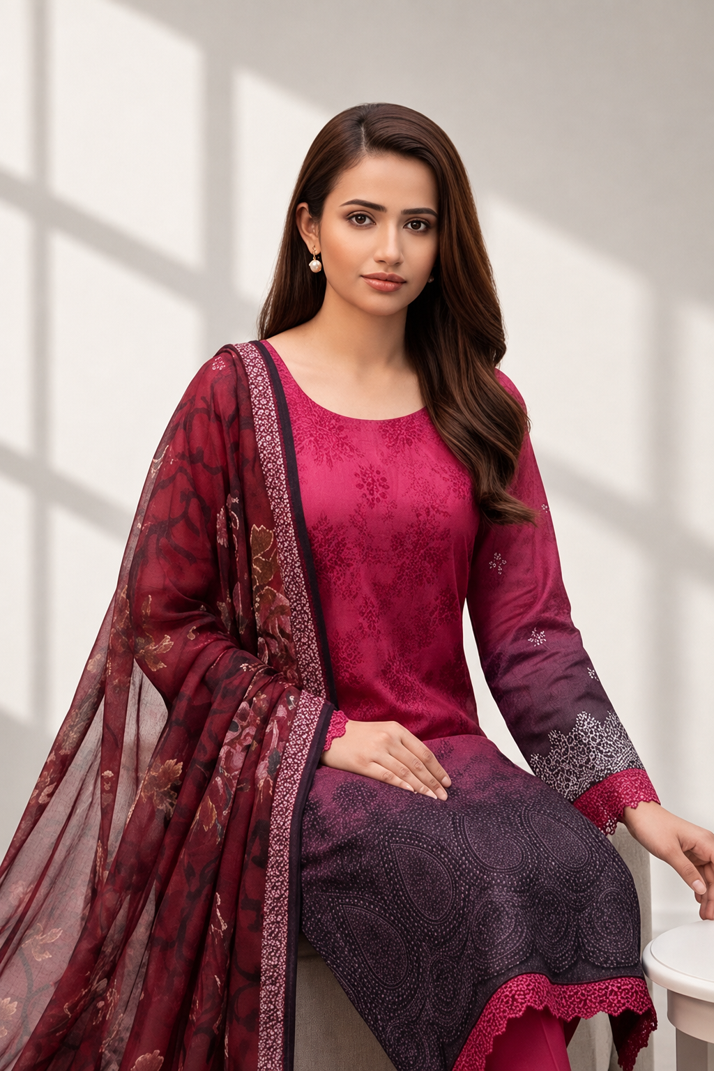 Rang-e-Sukhan Embroidered 3-piece Suit -03 V2903